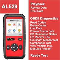 Autel AutoLink AL529 - OBD2 Scanner Advanced AL329 AL519 Code Reader Vehicle Diagnostics O2 Sensor Test OBDII Monitor Test Review Read Erase Data View Live Data Freeze Frame Data